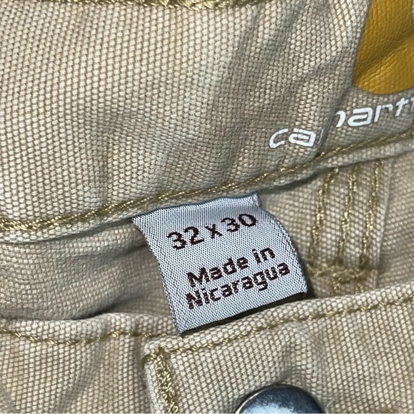 Carhartt Men’s Dungarees Rugged Flex Relaxed Fit Work Pants Khaki Tan 102291 253 - Picture 4 of 16